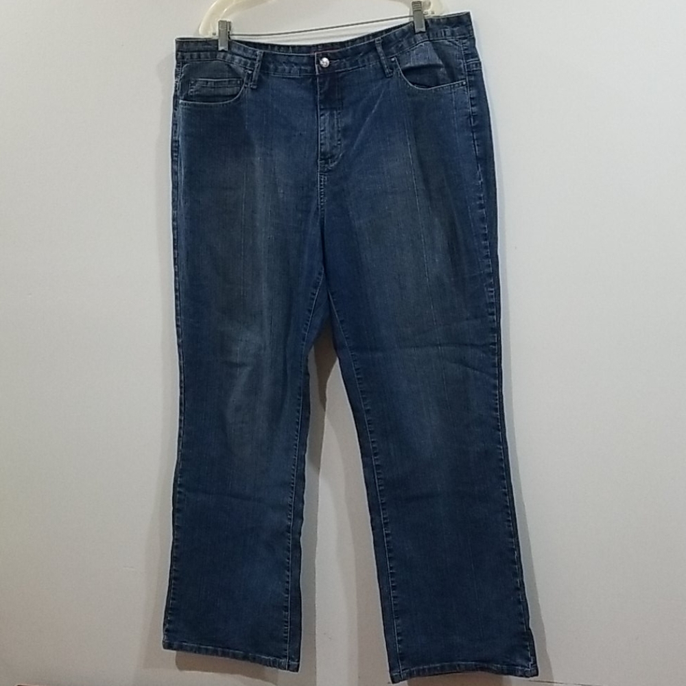 Keep in touch women's blue denim jeans size 22 w